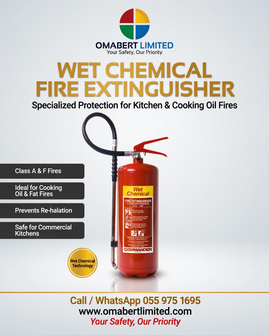 Wet chemical fire extinguisher — Class F/K